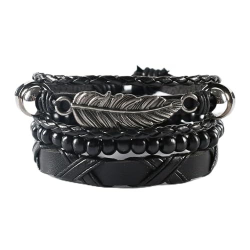 JNCGESW Schmuck Damen Handgewebtes Armband Herren Lederarmband Armband Handaccessoires (RH133-17) von JNCGESW