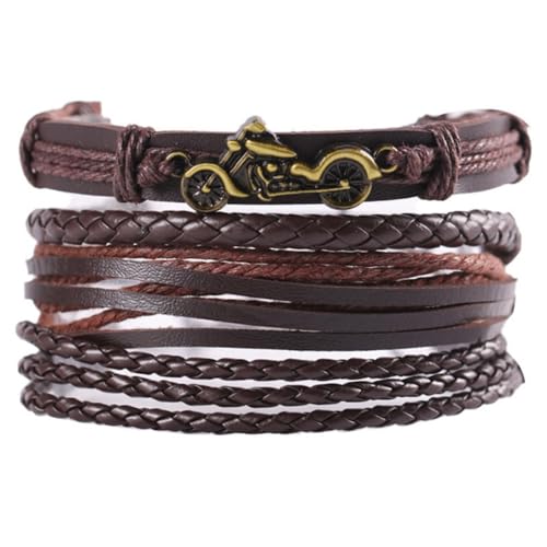 JNCGESW Schmuck Damen Handgewebtes Armband Herren Lederarmband Armband Handaccessoires (RH133-18) von JNCGESW