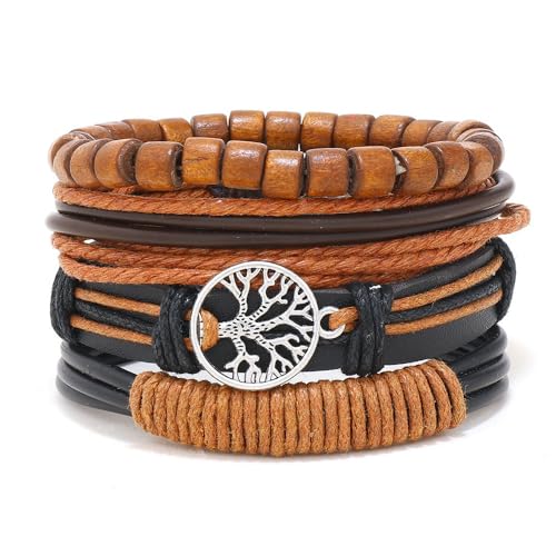 JNCGESW Schmuck Damen Handgewebtes Armband Herren Lederarmband Armband Handaccessoires (RH133-2) von JNCGESW