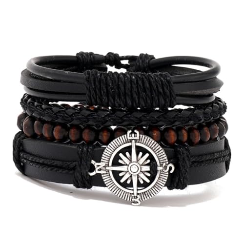 JNCGESW Schmuck Damen Handgewebtes Armband Herren Lederarmband Armband Handaccessoires (RH133-30) von JNCGESW