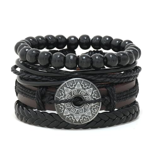 JNCGESW Schmuck Damen Handgewebtes Armband Herren Lederarmband Armband Handaccessoires (RH133-42) von JNCGESW