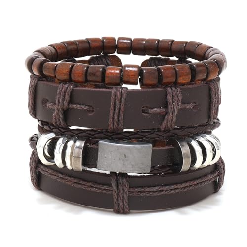 JNCGESW Schmuck Damen Handgewebtes Armband Herren Lederarmband Armband Handaccessoires (RH133-43) von JNCGESW