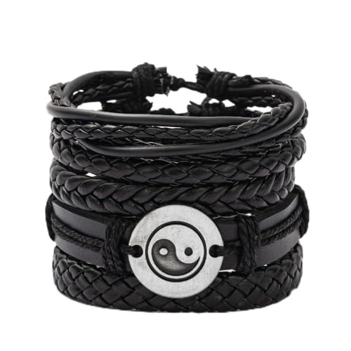 JNCGESW Schmuck Damen Handgewebtes Armband Herren Lederarmband Armband Handaccessoires (RH133-5) von JNCGESW