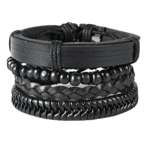 JNCGESW Schmuck Damen Handgewebtes Armband Herren Lederarmband Armband Handaccessoires (RH133-6) von JNCGESW