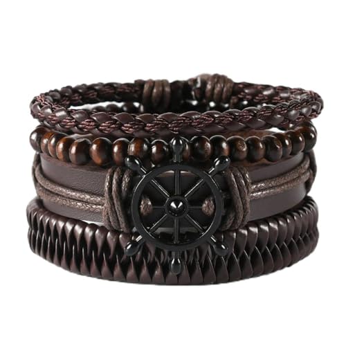 JNCGESW Schmuck Damen Handgewebtes Armband Herren Lederarmband Armband Handaccessoires (RH133-7) von JNCGESW