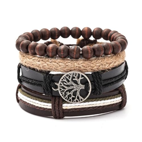 JNCGESW Schmuck Damen Handgewebtes Armband Herren Lederarmband Armband Handaccessoires (RH133.35) von JNCGESW