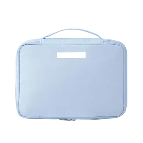 Kosmetiktaschen Kosmetiktasche Tragbare Kosmetiktasche for Damen Großes Fassungsvermögen Reise-Waschbeutel Dreidimensionale Make-up-Aufbewahrungstasche zur Aufbewahrung von Kosmetika(Blue Large) von JNHGSHUAISDF