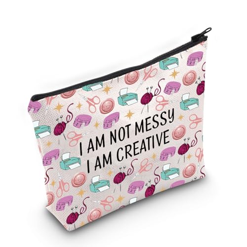Bastelgeschenk I am Not Messy I am Creative Kosmetiktasche Bastelbedarf Geschenk, Ich bin kreativ von JNIAP