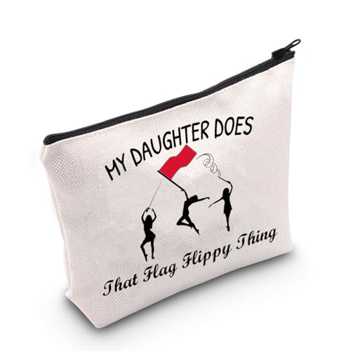 JNIAP Color Guard Kosmetiktasche für Mädchen, mit Aufschrift "My Daughter Does That Flag", flippy Thing, Winterschutz, Flippy Thing Bag von JNIAP