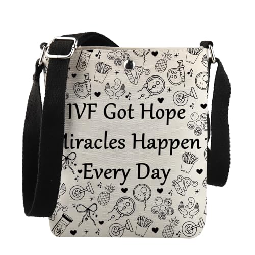 JNIAP IVF Strong Gift Ivf Got Hope Miracles Happen Everyday Crossbody Bag IVF Miracle Gift, Ivf Got Hope C Tasche von JNIAP