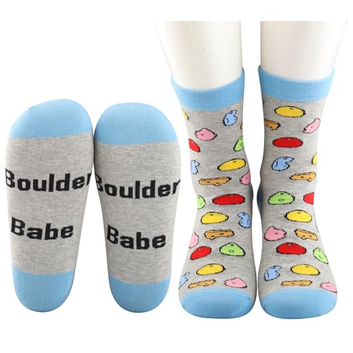 JNIAP Klettersocken Bouldersocken - Unisex Erwachsene - Kletterer, Boulderer - Large - Baumwolle - Knöchellang - Geschenk von JNIAP
