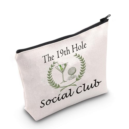 JNIAP Kosmetiktasche für Damen, Golf-Geschenk, 19. Loch, für Golfer, Golfliebhaber, Geschenk, Social Bag mit Loch von JNIAP