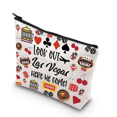 JNIAP Las Vegas Make-up-Tasche Las Vegas Geschenke für Frauen Las Vegas Reise Geschenke Las Vegas Reisetasche Las Vegas Berufsgeschenke, look out las vegas von JNIAP