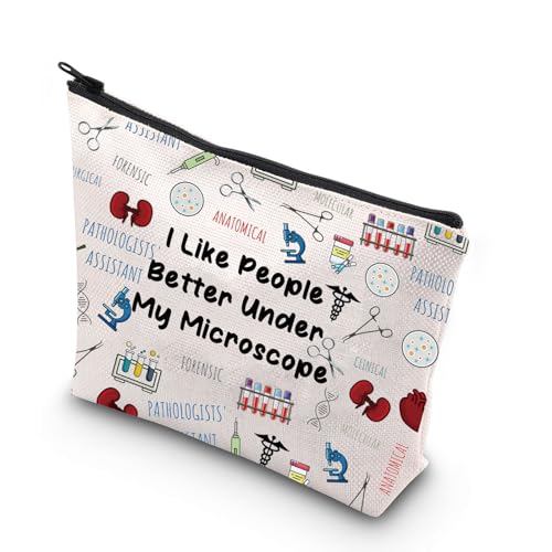 JNIAP Pathologists Makeup Bag Pathologist Assistant Gifts I Like People Better Under My Microscope Pathologist Doctor Gifts Pathology Tech Gifts, Team Jeremiah, Fit von JNIAP