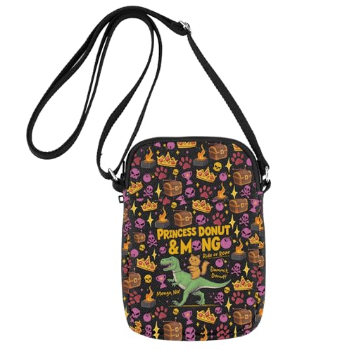 JNIAP Princess Donut Crossbody Bag Ride Or Roar Gifts This Is An Outrage Gifts Donut Cat Umhängetasche, Princess Donut Cb von JNIAP