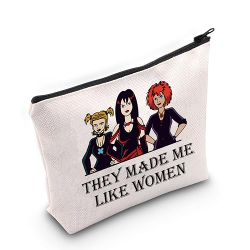 JNIAP Rock Band Fan Geschenk Hax Girls Inspired Comedy Cartoon Makeup Zipper Pouch They Made Me Like Women, Haitianische Königin, Kosmetiktasche von JNIAP