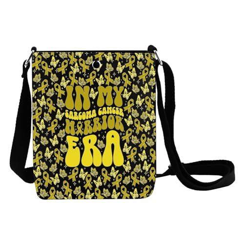 JNIAP Sarcoma Cancer Warrior Crossbody Bag Sarcoma Survivor Geschenk Sarcoma Cancer Fighter Umhängetasche, Sarcoma Cb von JNIAP