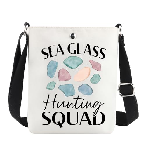JNIAP Sea Glass Hunter Umhängetasche, Motiv: Sea Glass Hunting Squad, Geschenke, Seebrille, Sammler, Schultertasche, Sea Glass Cb von JNIAP