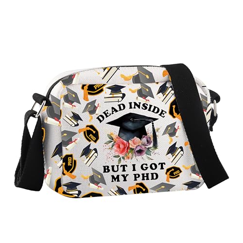 JNIAP Umhängetasche mit Aufschrift "Dead Inside But I Got My PHD", Got My Phd Hcb JNIAP Umhängetasche mit Aufschrift "Dead Inside But I Got My PHD", Got My Phd Hcb von JNIAP
