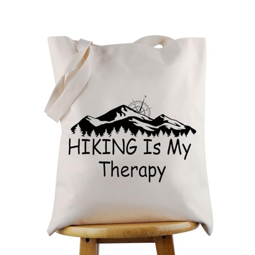 JNIAP Wandern Make-up Kosmetiktasche Wandern ist meine Therapie Berg Wandern Liebhaber Geschenk Abenteuer Reise Tasche Outdoor Geschenke für Frauen, Wander-Therapie-Tragetasche, Neuheit von JNIAP