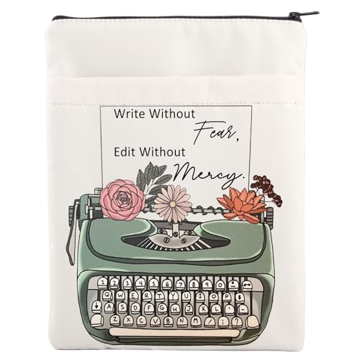 JNIAP Writer Book Sleeve Autor Book Cover Write Without Fear Edit Without Mercy Journalist Gifts Novelist Gifts (Write Without Fear) von JNIAP