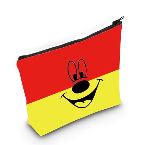 Kosmetiktasche mit Cartoon-Maus-Motiv, Geschenk für Frauen, Mäuse-Liebhaber, Fans, Reisetasche, Reißverschlusstasche, beige, M von JNIAP