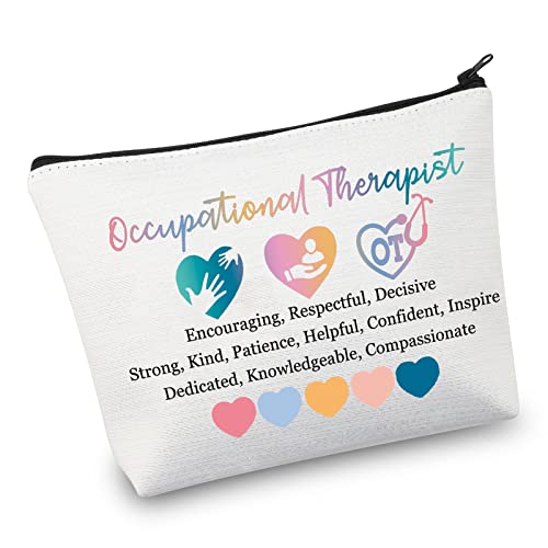 OT Gifts Ergotherapie-Kosmetiktasche OT Wertschätzung Therapeut Geschenk für Frauen Ergotherapeut Make-up Reißverschlusstasche, Make-up-Tasche von JNIAP