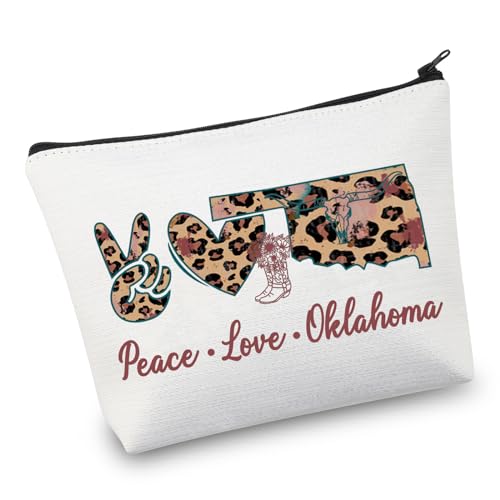 Oklahoma Geschenk Oklahoma Make-up-Tasche Oklahoma City Liebhaber Geschenke für Frauen Mädchen Kosmetik Reißverschlusstasche, Kosmetiktasche, M, NEU von JNIAP