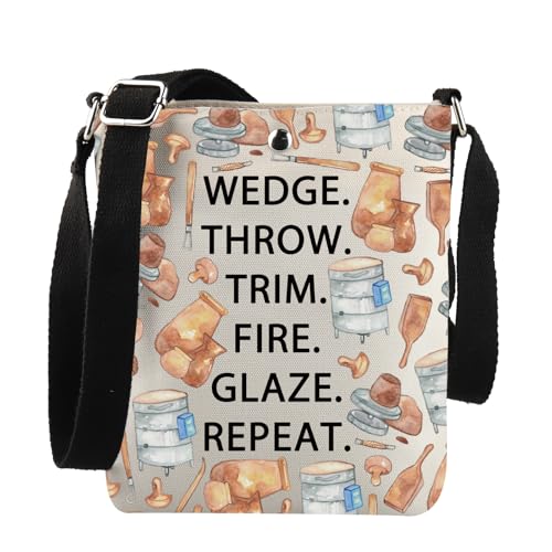 Pottery Artist Gift Wedge Throw Trim Fire Glaze Repeat Crossbody Bag Ceramics Artist Gift, Wedge Throw Xk Pottery Artist Gift Wedge Throw Trim Fire Glaze Repeat Crossbody Bag Ceramics Artist Gift, Wedge Throw Xk von JNIAP
