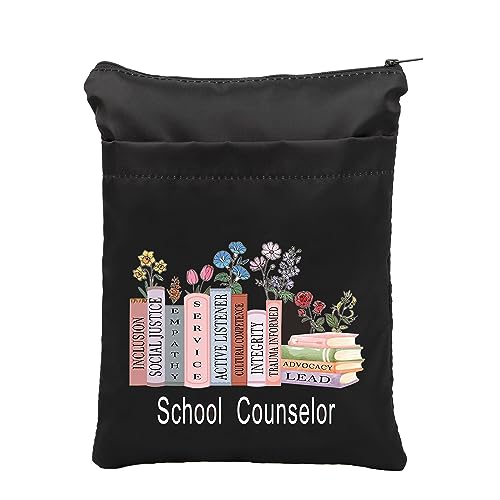 School Counselor Gift Counselor Book Sleeve Counselor Thank You Gift Reader Book Protector Cover with Zipper Counseling Gifts (Beratungsbuchhülle) von JNIAP