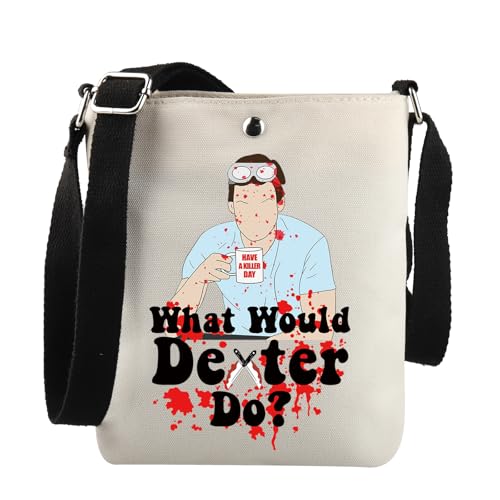 TV-Show-inspiriertes Geschenk "What Would Do", Crossbody-Tasche, Serienmörder-Fan-Geschenk, What Would Dex C Bag von JNIAP