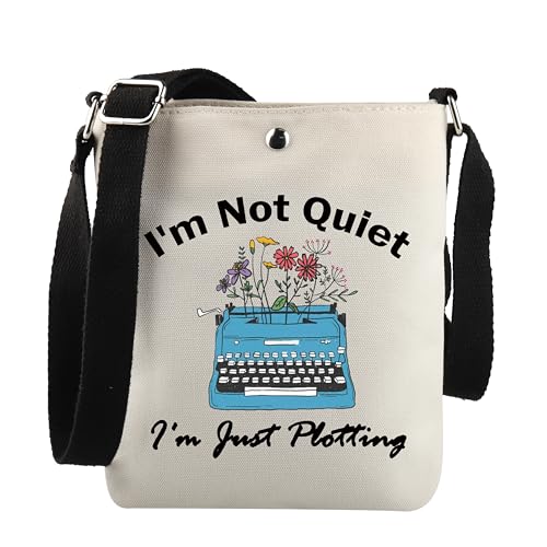 Umhängetasche mit Aufschrift "I'm Not Quiet I'm Just Plotting", Not Quiet Xk von JNIAP