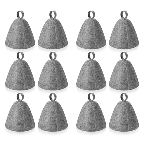 JNJOOD 12 Stück Sauna-Badetücher aus Filz Kopfschutz Saunakappe saugfähig für Sauna Dusche Dampfbad Zubehör von JNJOOD