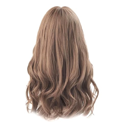 JNJOOD 24 13x4 Kurz Täglich Synthetische Perücken Lace Front Perücke für Frauen Schwarz Cosplay Naturfaser Haar - Wasserwellige Perücke von JNJOOD