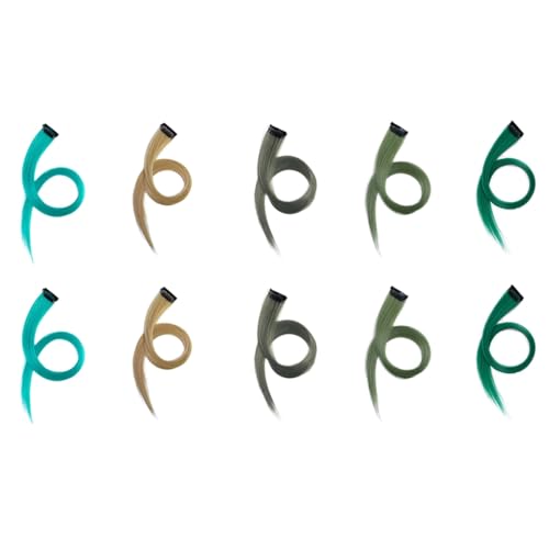 JNJOOD Haarverlängerung mit hervorgehobenen Haaren Langes glattes Haar schneidbare Haarnadel für Mädchen Kunsthaar 3,2X55cm von JNJOOD