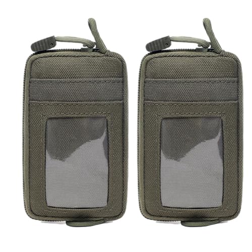 JNJOOD Outdoor wasserdichte Schlüsseltasche Münzbörse Reiseset Münztasche Kartenfach Multifunktional,Armeegrün von JNJOOD