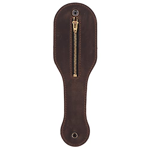 JNJOOD Schläger aus Leder Boston Coin Coin Tasche aus dickem Leder für Herren und multifunktionale Verteidigung von JNJOOD