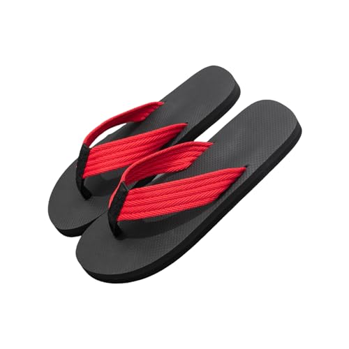 JNRCE Creative Flip Flops – Lustige Strandsandalen mit verstecktem Design – schnell trocknende Slides für Herren – Neuheit Gag Geschenk, Rot/Ausflug, einfarbig (Getaway Solids), 8.5-9 Wide Women/7.5-8 von JNRCE