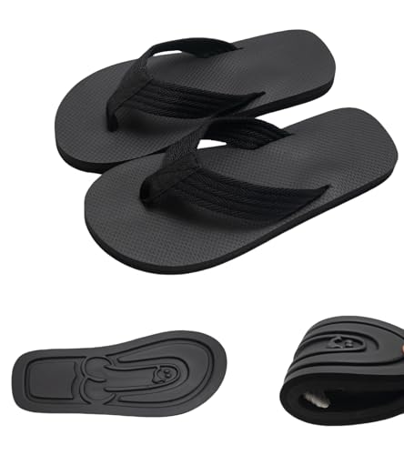 JNRCE Creative Flip Flops – Lustige Strandsandalen mit verstecktem Design – schnell trocknende Slides für Herren – Neuheit Gag Geschenk, Schwarz, 13.5-14 Wide Women/12.5-13 Wide Men von JNRCE