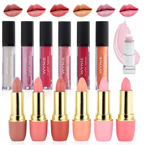 JNWYH Lipgloss Set Langanhaltender Lippenstift Rosa Feuchtigkeitsspendend Mehrere Farben Das beste Geschenk für Mädchen (3 Stück, insgesamt 13 Stück) von JNWYH