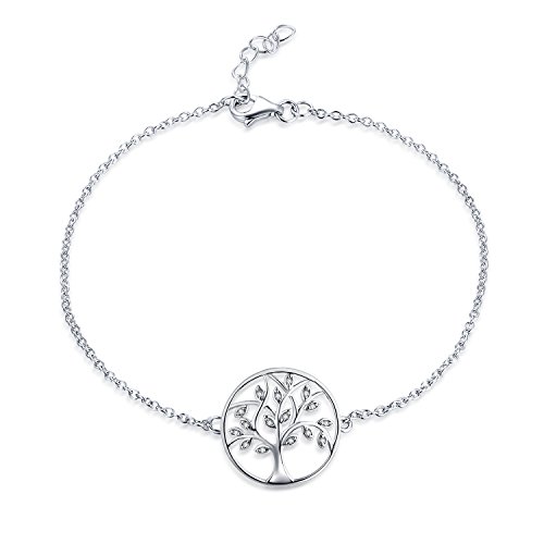 JO WISDOM Damen Armband Lebensbaum Silber 925 Baum des Lebens mit AAA Zirkonia Fußkettchen von JO WISDOM
