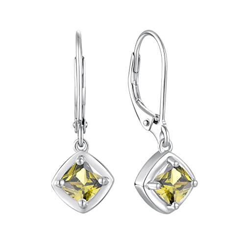 JO WISDOM Damen Hängende Ohrringe Silber 925 mit 3A Zirkonia August Geburtsstein Peridot Farbe,Ohrhänger Schmuck,Schmuck für Frauen JO WISDOM Damen Hängende Ohrringe Silber 925 mit 3A Zirkonia August Geburtsstein Peridot Farbe,Ohrhänger Schmuck,Schmuck für Frauen von JO WISDOM