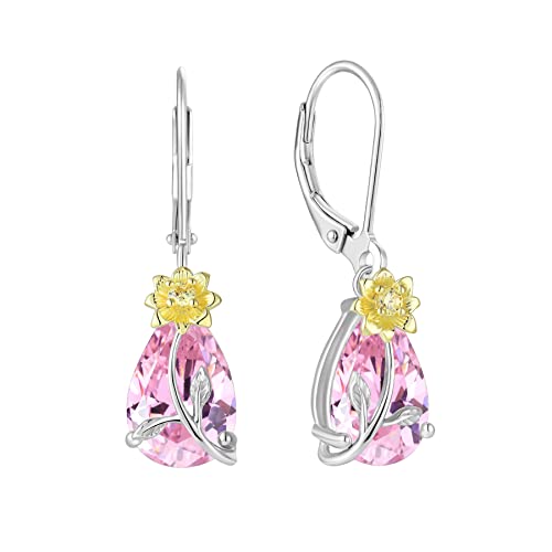 JO WISDOM Damen Hängende Ohrringe Ohrhänger Tränenblume Sonnenblume Silber 925 mit 3A Zirkonia Kristall Oktober Geburtsstein Turmalinfarbe,Schmuck für Frauen Frau Mutter sie JO WISDOM Damen Hängende Ohrringe Ohrhänger Tränenblume Sonnenblume Silber 925 mit 3A Zirkonia Kristall Oktober Geburtsstein Turmalinfarbe,Schmuck für Frauen Frau Mutter sie von JO WISDOM