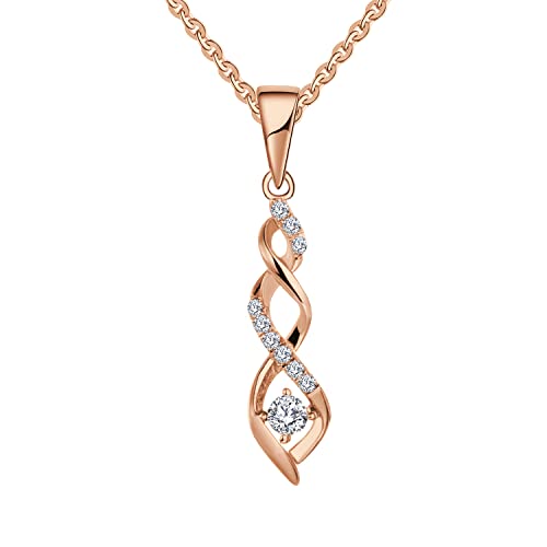 JO WISDOM Damen Halskette Sterling Silber 925,Kette Anhänger Unendlichkeit Infinity mit 3A Zirkonia mit Rosévergoldet,Schmuck für Frauen JO WISDOM Damen Halskette Sterling Silber 925,Kette Anhänger Unendlichkeit Infinity mit 3A Zirkonia mit Rosévergoldet,Schmuck für Frauen von JO WISDOM