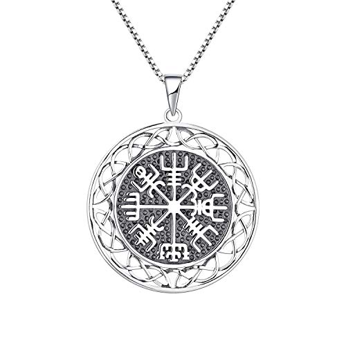 JO WISDOM Wikinger Kompass Anhänger mit Kette Silber 925 Schmuck Damen von JO WISDOM