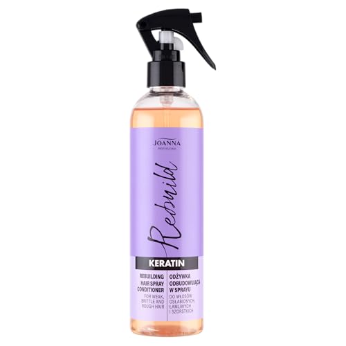 Joanna Professional Keratin Conditioner In Spray für brüchiges Haar - innovativer Komplex mit Wirkstoffen für aktiven Haarwuchs - professionelles Keratin-Produkt gegen Haarausfall & Haarbruch - 300 ml von Joanna