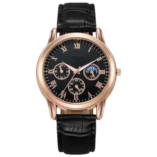 Herren Chronograph Wasserdicht Multifunktion Zeiger Quarzuhr Mode Rose Gold Mondphase Herren Lederuhr Herren Chronograph Wasserdicht Multifunktion Zeiger Quarzuhr Mode Rose Gold Mondphase Herren Lederuhr von JOATVEE