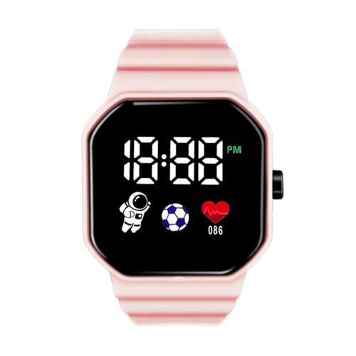 JOATVEE Damen-Silikonuhr Spaceman Quadratische LED-Elektronische Uhr Digital Sport Student Druckknopf Elektronische Uhr JOATVEE Damen-Silikonuhr Spaceman Quadratische LED-Elektronische Uhr Digital Sport Student Druckknopf Elektronische Uhr von JOATVEE