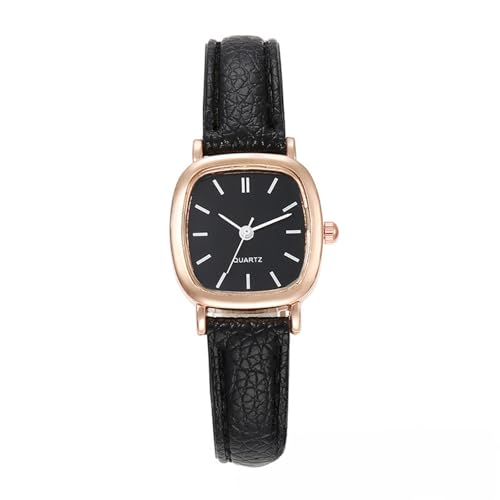 JOATVEE Damenuhren Lederband Slim Watch Damen Kleid Mode Wasserdicht Klassisch Zeitlos Einfaches Design Analog Quarz Armbanduhr mit Quadratischem Zifferblatt von JOATVEE