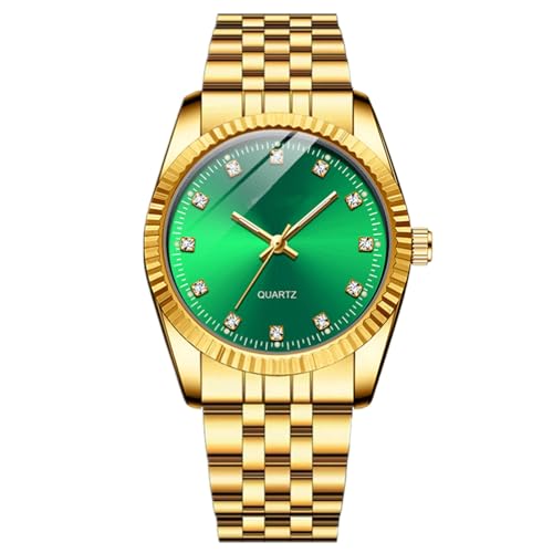 JOATVEE Herren Damen Quarz Paar Uhr Diamant Skala Zifferblatt Edelstahl Armband Armband Analog Femme Uhren Ehepaar Uhr von JOATVEE